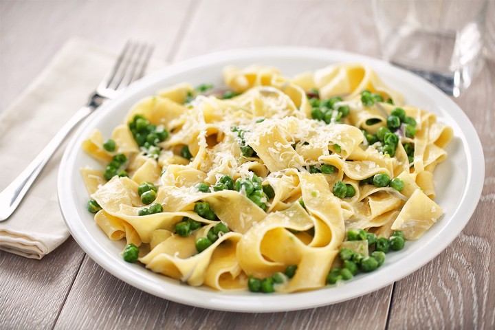 Pappardelle with Peas and Parmesan